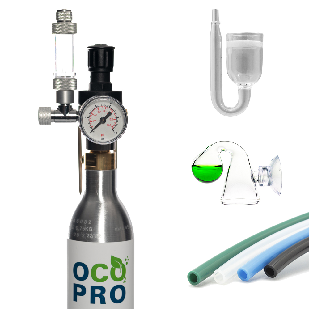 CO2 Anlage für Aquarium mit 425g Zylinder für SodaStream Zylinder o.Ä. – OHNE CO2-Magnetventil