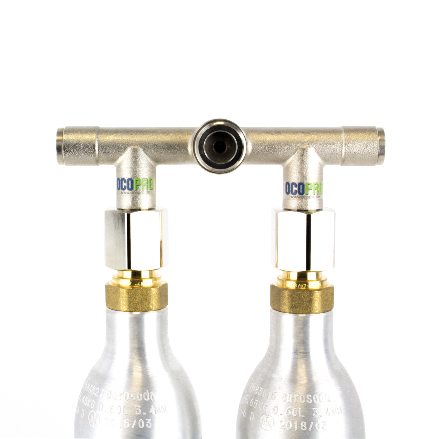 Soda Stream 2fach CO2 Adapter für Mehrweg-Druckminderer