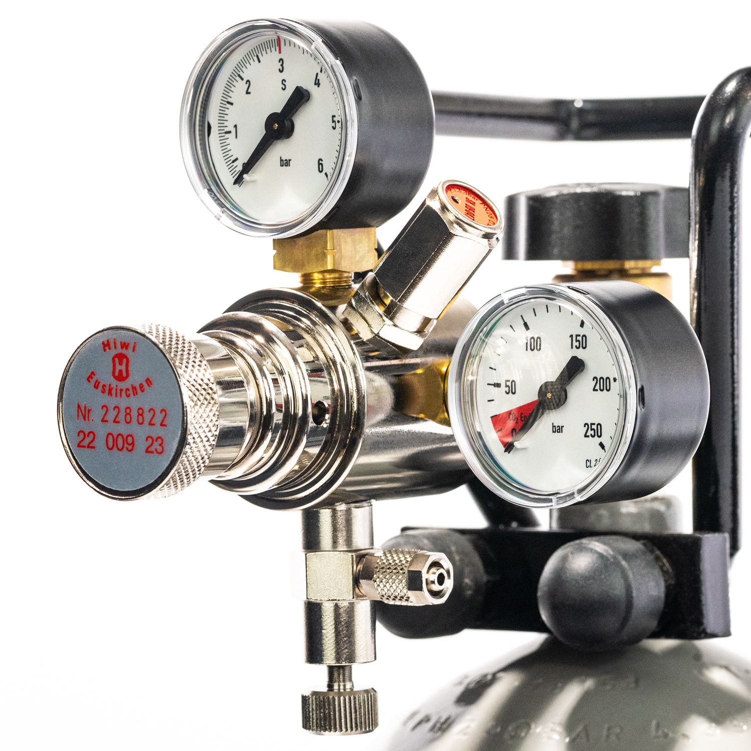 HIWI CO2-Druckminderer für Aquarien. Single und Doppelkammer. Mit u. ohne Magnetventil zur Nachtabschaltung – Profi