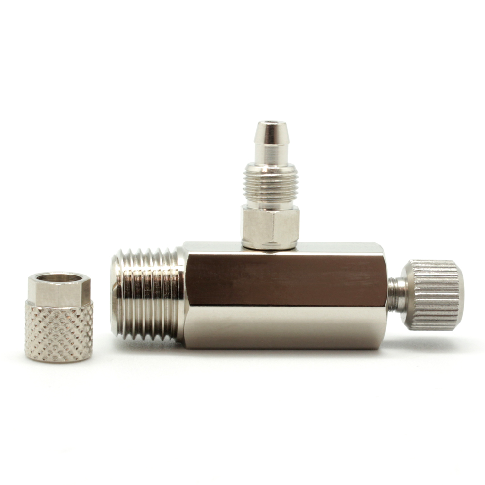 CO2-Drossel 2in1 Nadelventil/Feindosierventil inkl. Rückschlagventil mit 1/4″ Gewinde