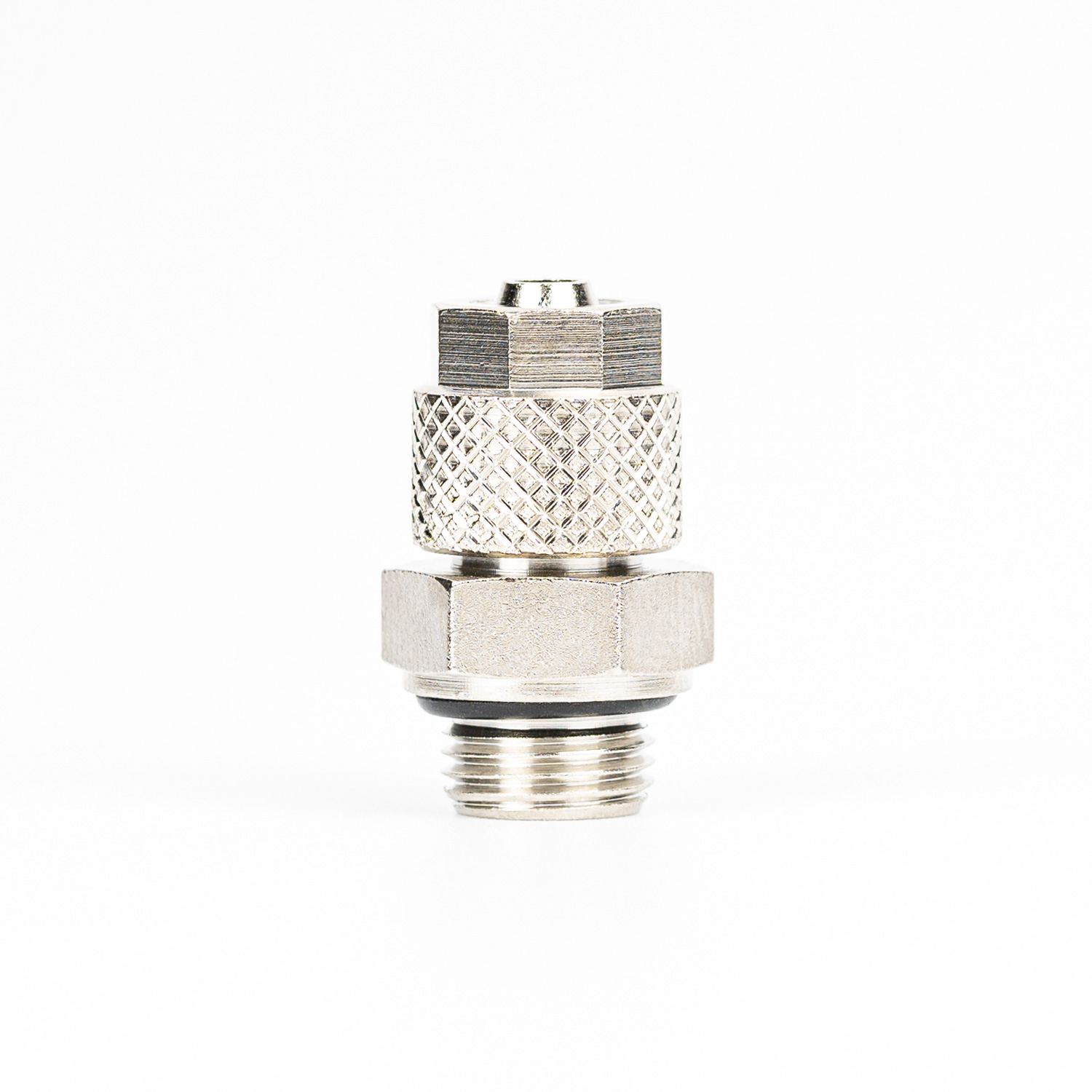 Gerade Schlauch-Verschraubung mit 1/8″ Aussengewinde | Schlauchanschluss für 6x4mm, Messing vernickelt