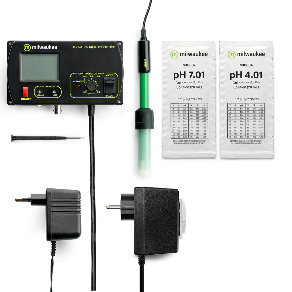 CO2 Anlage für Aquariem mit pH-Controller, Nachtabschaltung & Doppelkammerdruckminderer – 16/22mm