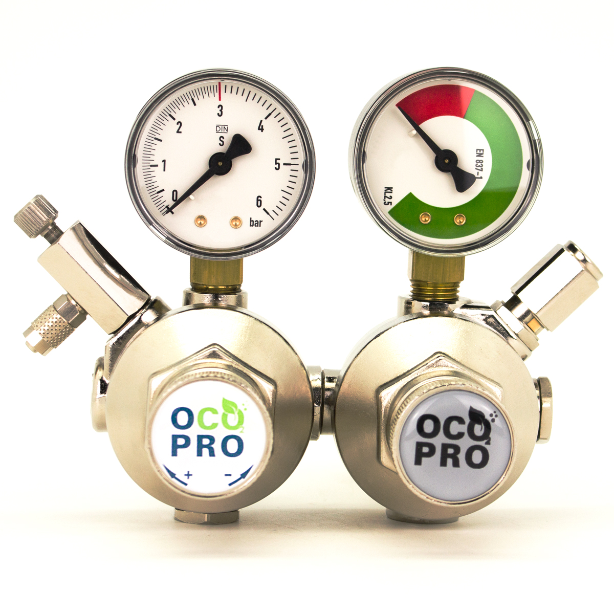 CO2 Anlage für Aquariem mit pH-Controller, Nachtabschaltung & Doppelkammerdruckminderer – 16/22mm