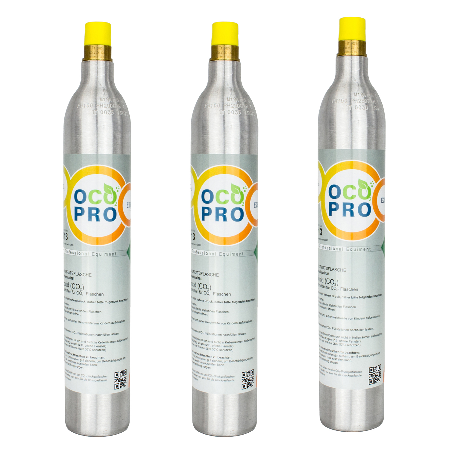 CO2 Anlage für Aquarium mit 425g Zylinder für SodaStream Flaschen o.Ä. – 3 Flaschen